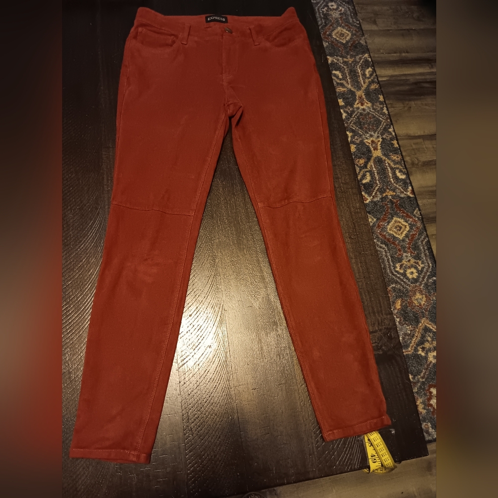 Express slim fit fuax suede pants